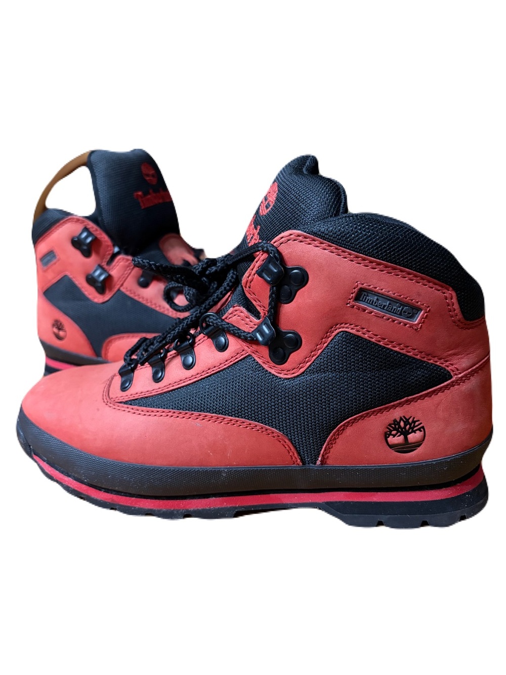 Timberland Red Euro Hikers men’s size 10 US